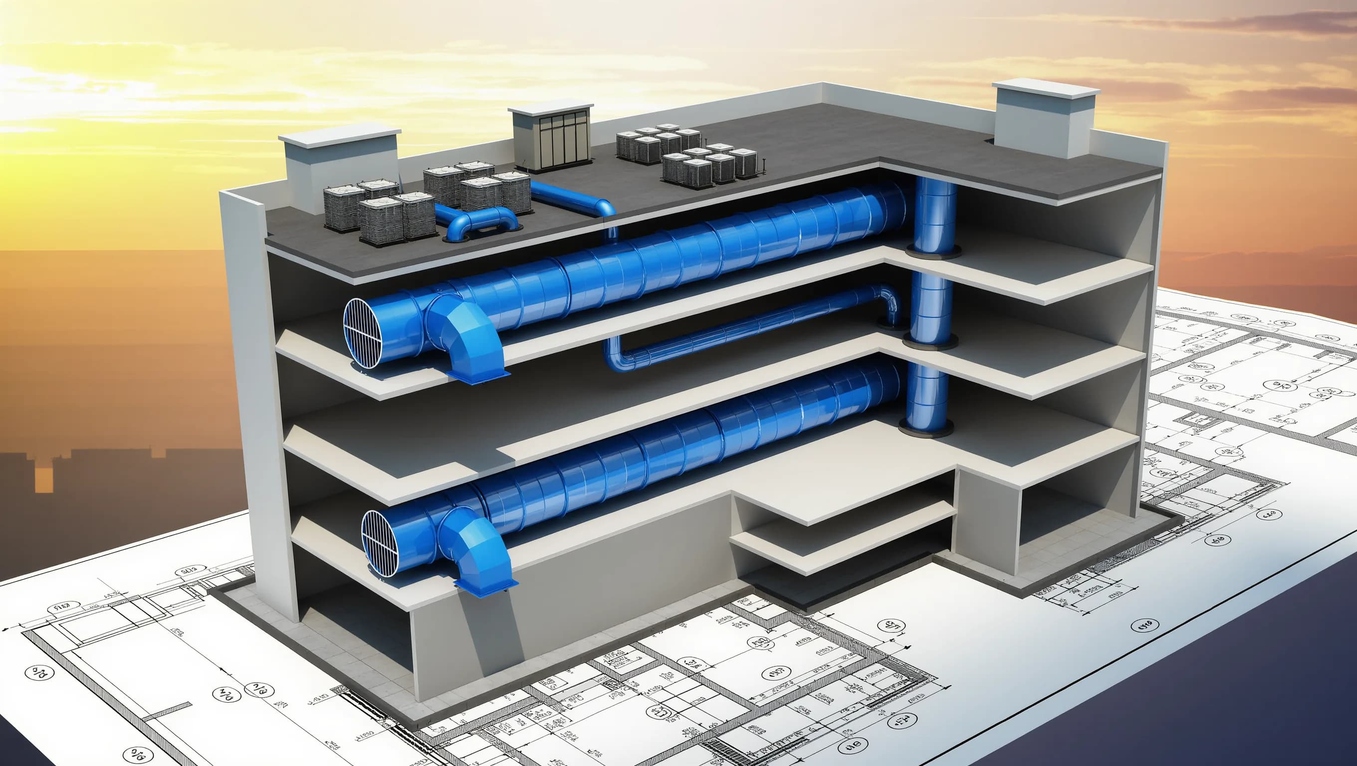 Cooling system operating in summer conditions